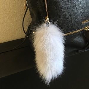 Authentic fox fur pom pom charm